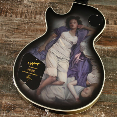 Epiphone Adam Jones Les Paul Custom Korin Faught's Sensation Antique Silverburst