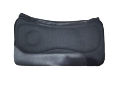 Western pressure relieving horse saddle pad made by synthetic felt  buff leathe