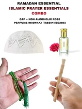 RAMADAN ESSENTIAL ISLAMIC PRAYER ESSENTIALS COMBO CAP TASBIH ATAR MISWAK