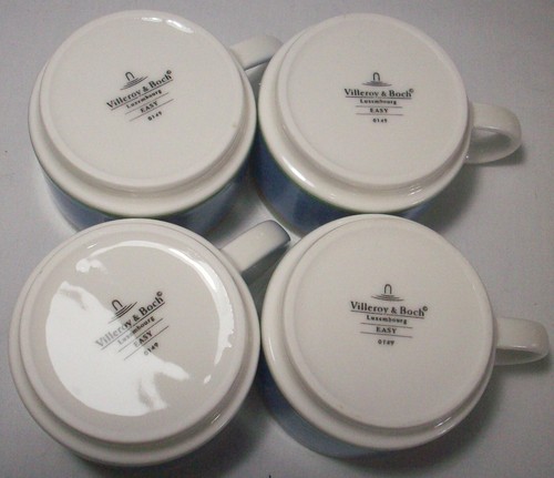 Villeroy & Boch : EASY LINEA: 4 Demitasse Espresso Cup & Saucer Sets: EXC: NR - Picture 4 of 6