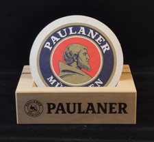 Paulaner München Bierdeckelständer,  Gastro, Kneipe, Bistro, Bar, Bier, Holz Neu