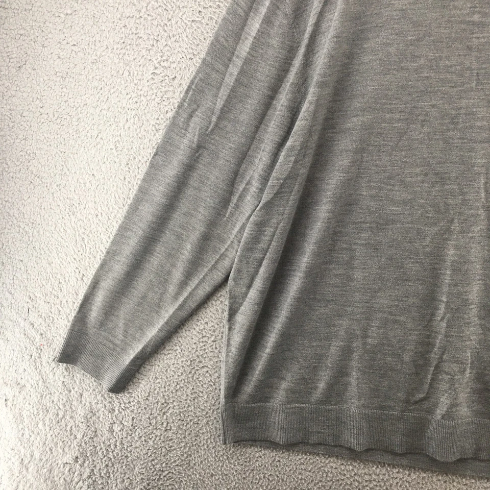Suéter Van Heusen Para Hombres 4XL Gris Manga Larga Pullover Mezcla de Lana Cuello Redondo NUEVO Foto 3 de 4