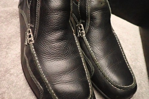 Mocasines sin cordones Push Calzado HABANA negro cuero guijarros Brasil para hombre talla 9 - Imagen 6 de 15