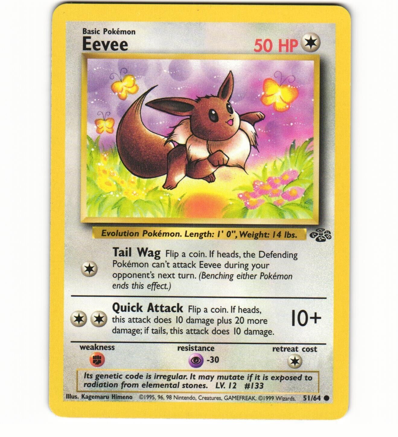 Mavin  Pokémon Card - Eevee (Portuguese) - 51/64 - NM - Jungle