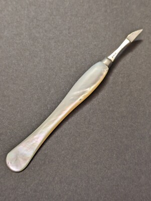 Vintage F. A. Koch & Co. Manicure Tool Iridescent Pearl Celluloid Handle 5.25''