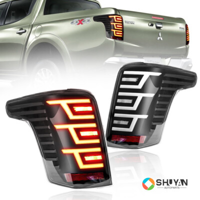 #ad For Mitsubishi Triton L200 2015 2018 Tail Light LED Smoked Brake Lamp LHRH $118.15
