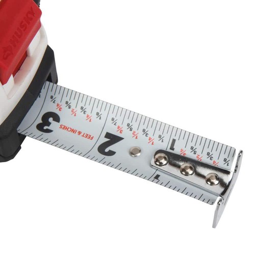 Husky Tape Measure 25FT Measuring Tool Lockable Durable Rubber Grip Nylon 2-Pack - Picture 4 of 9