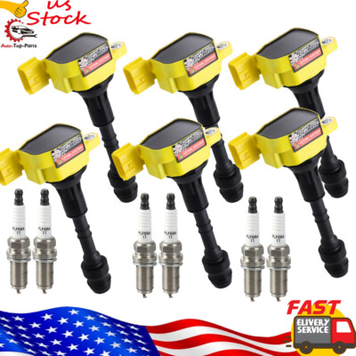 6 Pack Ignition Coil & Iridium Spark Plug for Nissan Maxima Infiniti Suzuki 3.5L