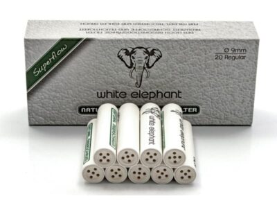 White Elephant Filters 9 mm Meerschaum Filters Superflow (20 Filters)