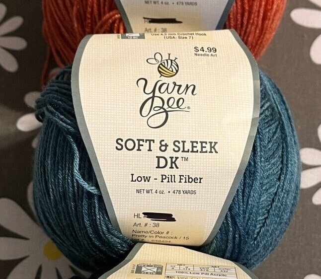 YARN BEE Soft & Sleek DK Low Pill Acrylic 4 oz./ 478 yds New eBay