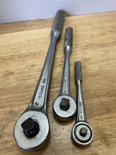 Vintage USA Made JH Williams Superratchet Set Of 3 Ratchets M52 B52 S52 - Picture 7 of 13