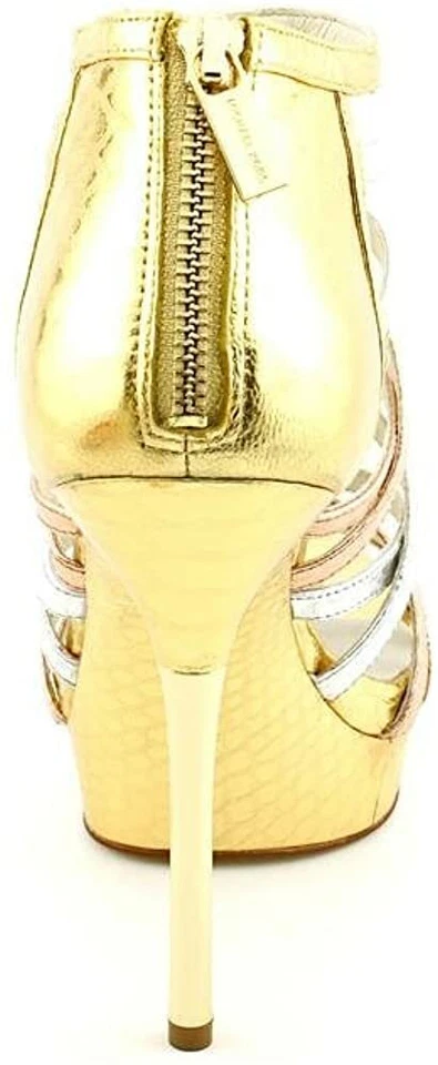 Para mujer Michael Kors Maddie plataforma cuero dorado Foto 4 de 4