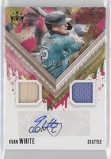 2021 Diamond Kings DK Material Signatures Holo Gold 14/99 Evan White Auto uk2