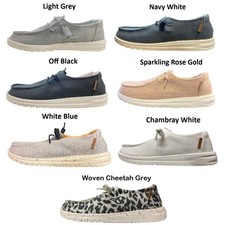 Hey Dude Women's Ultralight Memory Foam Cushioned Insole Wendy Chambray Shoes