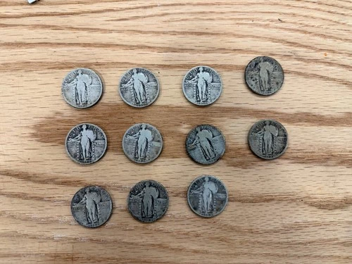 Lot of 11 Standing Liberty Silver Quarters