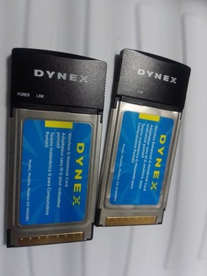 2pcs Dynex G Wireless 802.11g DX-WGNBC PCMCIA Notebook Card