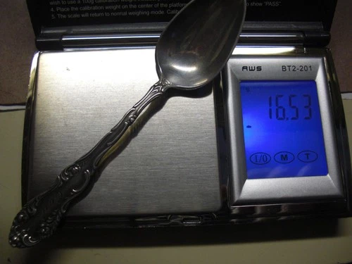 vintage towle old english sterling silver 1892 baby  birth spoon 16.53 grams