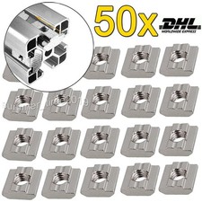 50x Nutensteine Gewinde M6/ M8 Nut 8 Gleitmuttern für EU3030 Aluprofile Mutter