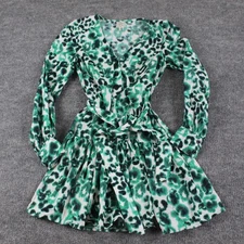 Baum und Pferdgarten Dress Womens 2 Anise Floral Forest Green Tie Dye Mini Sexy