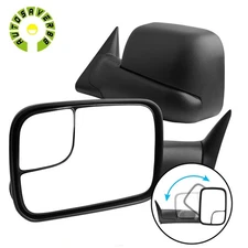 Pair Mirrors Power Adjust For 1994-1997 Dodge RAM 1500 2500 3500 Manual Flip up