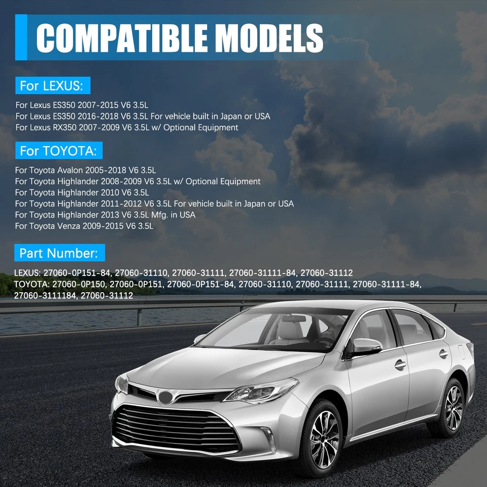 For Toyota Avalon Highlander Venza Lexus ES350 RX350 3.5L V6 130Amp Alternator - Imagem 2 de 4