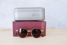 Vintage REVO Sunglasses 1980's with case paper work japan gold tone