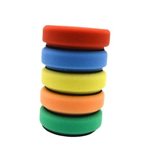 5Pcs 3Inch Buffing Sponge Pads Kit for Buffer Polisher, Cutting, 5Pcs (3 INCH)