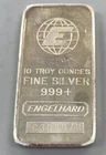 Engelhard 10 Troy Ounce 999+ Fine Silver Bar C308078 L24211