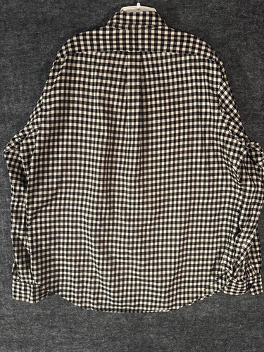 Polo Ralph Lauren Uomo XL Bottone Utility Camicia Gingham Check Nero/Abbronzato - Foto 5 di 11