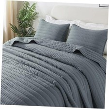 Blue Oversized California Cal King Size Quilt California King Blue Grey