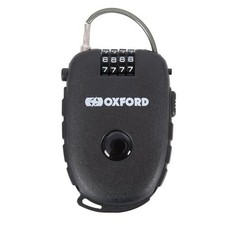 Oxford Retra Retractable Combination Cable Lock for Helmet & Gear Security LK100