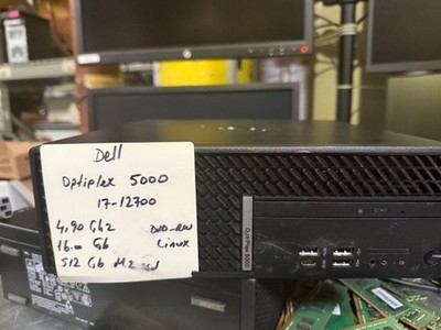 Dell OptiPlex 5000 SFF Intel i7-12700 4.90Ghz 16GB 512GB M.2 SSD DVDRW Linux