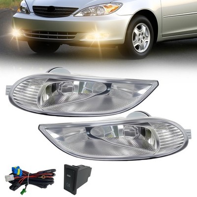 Fog Lights for 02-04 Camry, 05-08 Corolla, 02-03 Solara; Clear Lens 9006 12V 55W