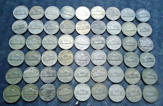 98 coins) Jefferson SILVER 1942 43 44 45 PDS wartime 35% silver 5C nickel lot!