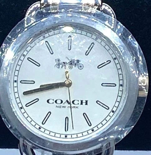 Women's Coach 32mm WR30M Designer Quartz Stainless Steel Watch NWT 145g - Image 2 of 4