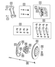 Genuine Mopar Disc Brake Caliper Assembly Left 68383241AB