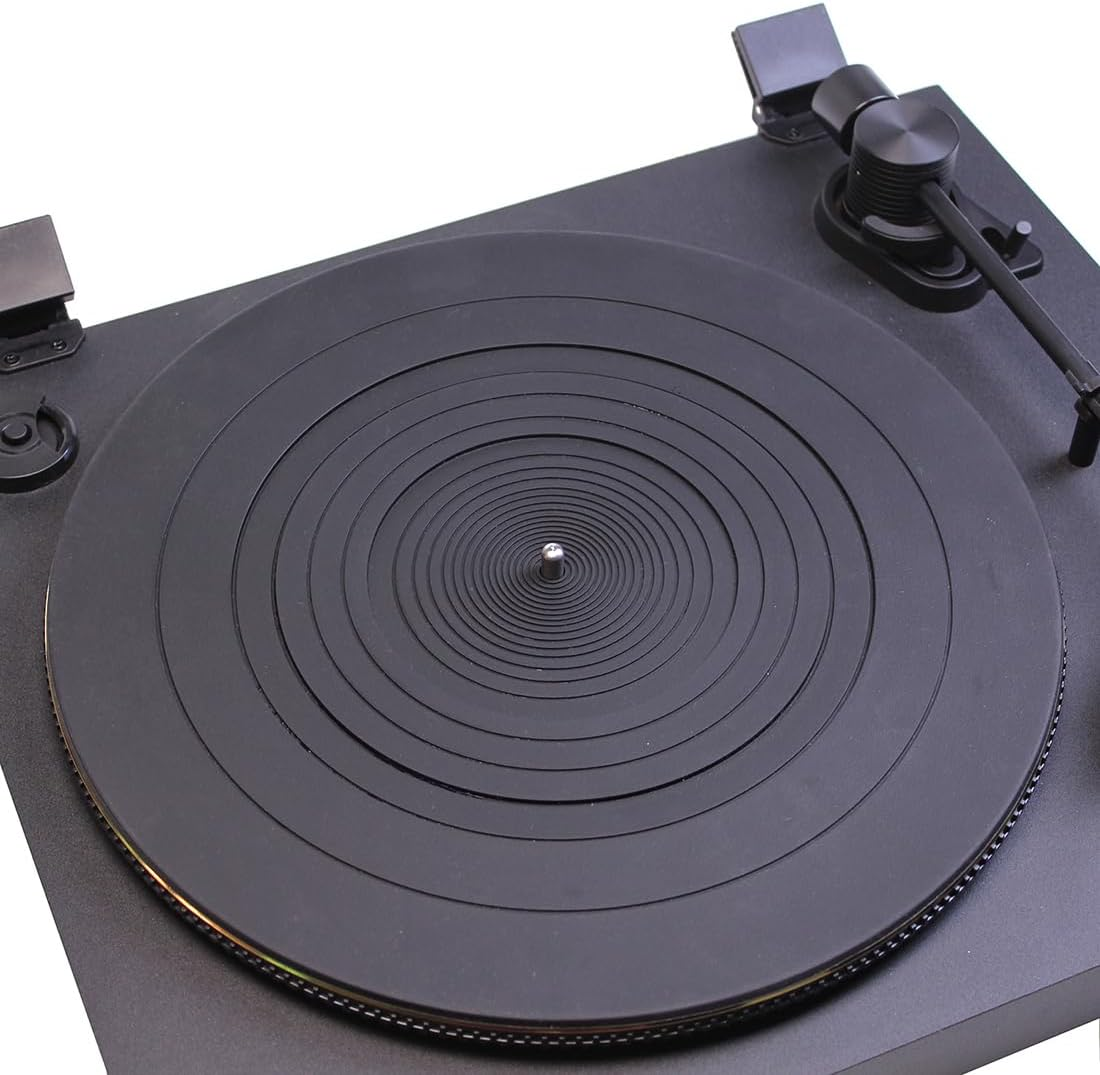 Turntable Mat, 12"" Silicone Rubber Record Platter Slipmat Antistatic for Turntab