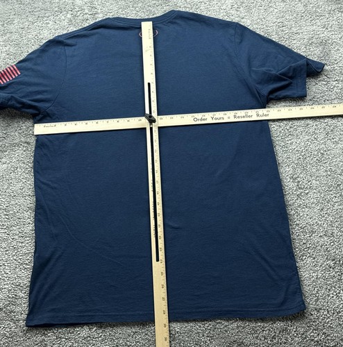 Chemise homme Under Armour XL bleu liberté USA États-Unis patriotique sans étiquette - Photo 6/9