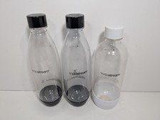 Lot Of 3 Sodastream Plastic Bottles 1-Liter With Caps