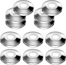 12 Pieces 1/2 Inch Escutcheon Plates Pipe Covers Chrome Plated 304 Stainless Ste