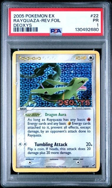 2005 POKEMON EX DEOXYS #22 RAYQUAZA-REVERSE FOIL PSA 1 POP 4 | eBay