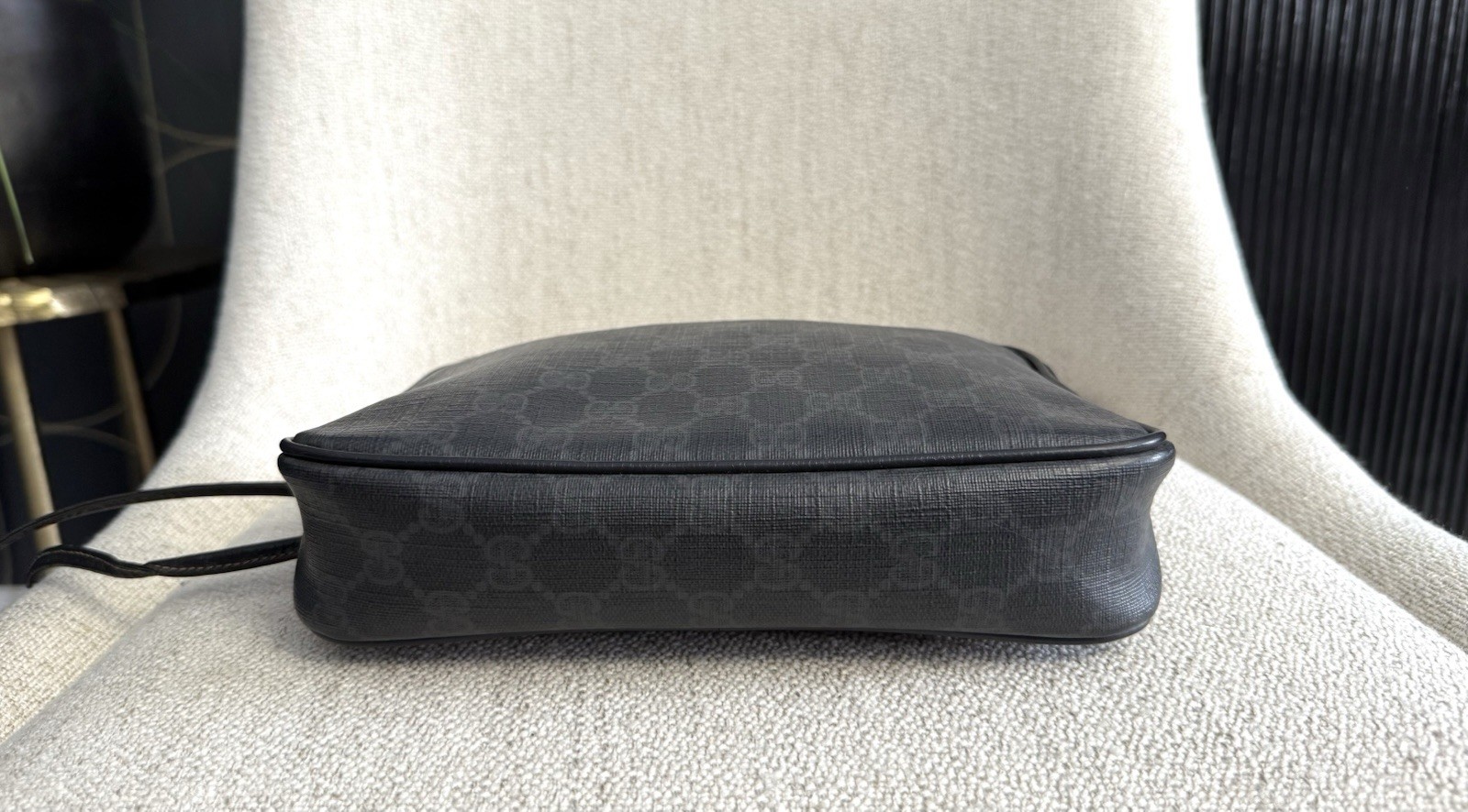 GUCCI Authentic Black Monogram Canvas Crossbody B… - image 8