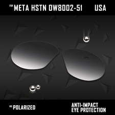 Grey Gradient Polarized Replacement Lenses for Oakley Meta HSTN OW8002-51mm