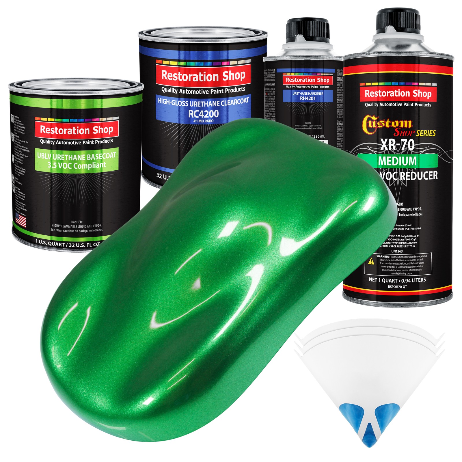Firemist Green Quart Low VOC Urethane Basecoat Auto Paint Kit
