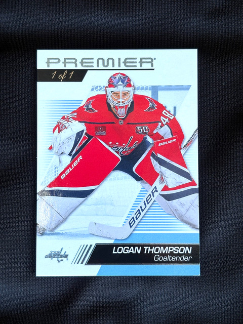 2025-26 Upper Deck Premier Logan Thompson Platinum 1/1 #25 Capitals ONE OF ONE