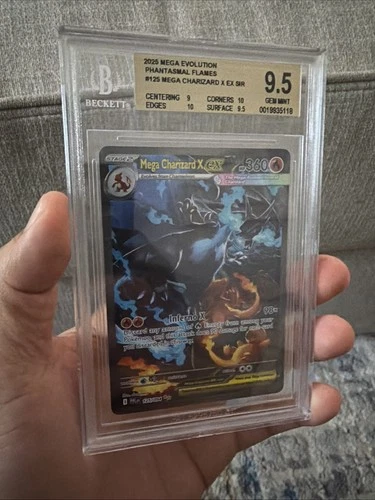 Mega Charizard X EX 125/094 Phantasmal Flames SIR Holo Beckett 9.5 Pokémon BGS