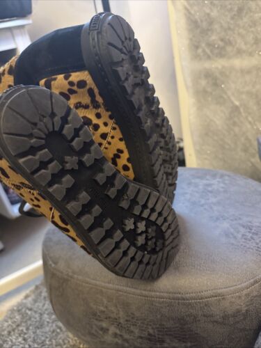 MIU MIU Calf Hair & Leather Leopard Studded High Top Trainers Size UK 6.5 EU 40 - Picture 11 of 16