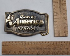 Can do America - AMAX COAL COMPANY - belt buckle - listing 7563