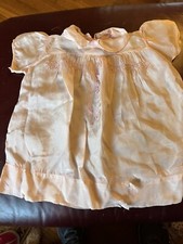 Lot Of 3 Vintage Baby Items 1940s-50s.Pink Dress,Robe, Diaper shirt Sizes Varied