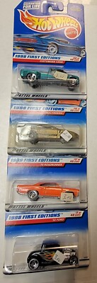 4 1998 MATEL HOT WHEELS FIRST EDITIONS, OVER 20 YEARS OLD G5